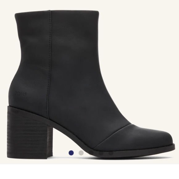 Toms Midnight Black Heeled Boots - Picture 2 of 9